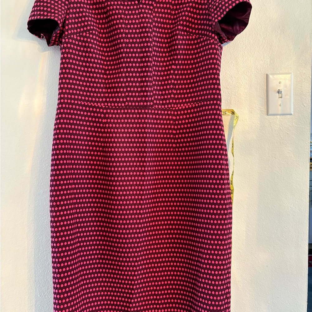 Boden Burgundy and Pink Sheath Dress